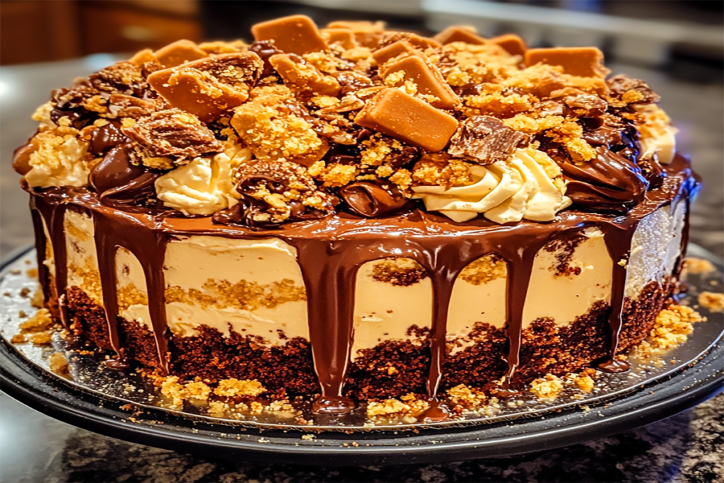 Caramel Chocolate Crunch Cake