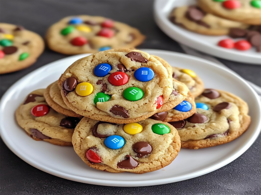 M&M Chocolate Chip Cookies
